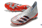 Predator Freak Lacets FG Showpiece - Argenté/Noir/Rouge