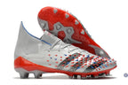 Predator Freak Lacets FG Showpiece - Argenté/Noir/Rouge