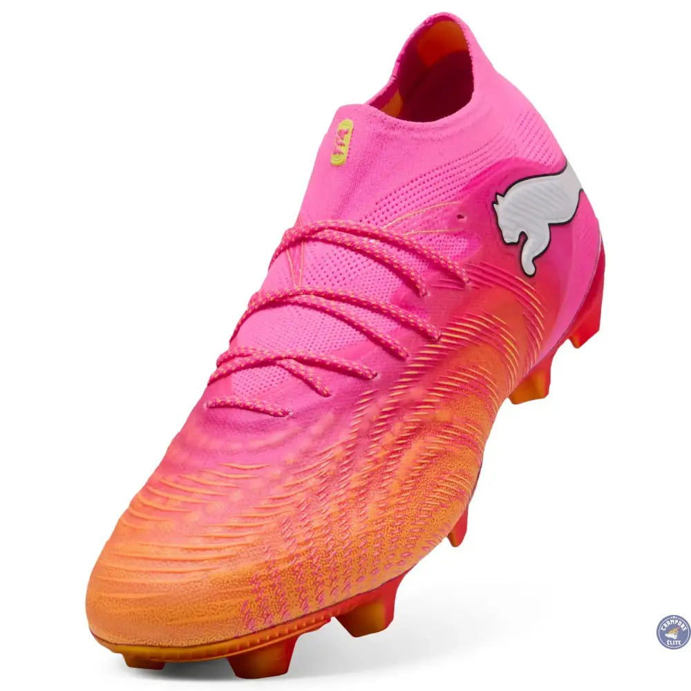 Image of PUMA Future 9 Ultimate FG - Poison Pink/Orange/Bleu/Blanc - Crampons Elite