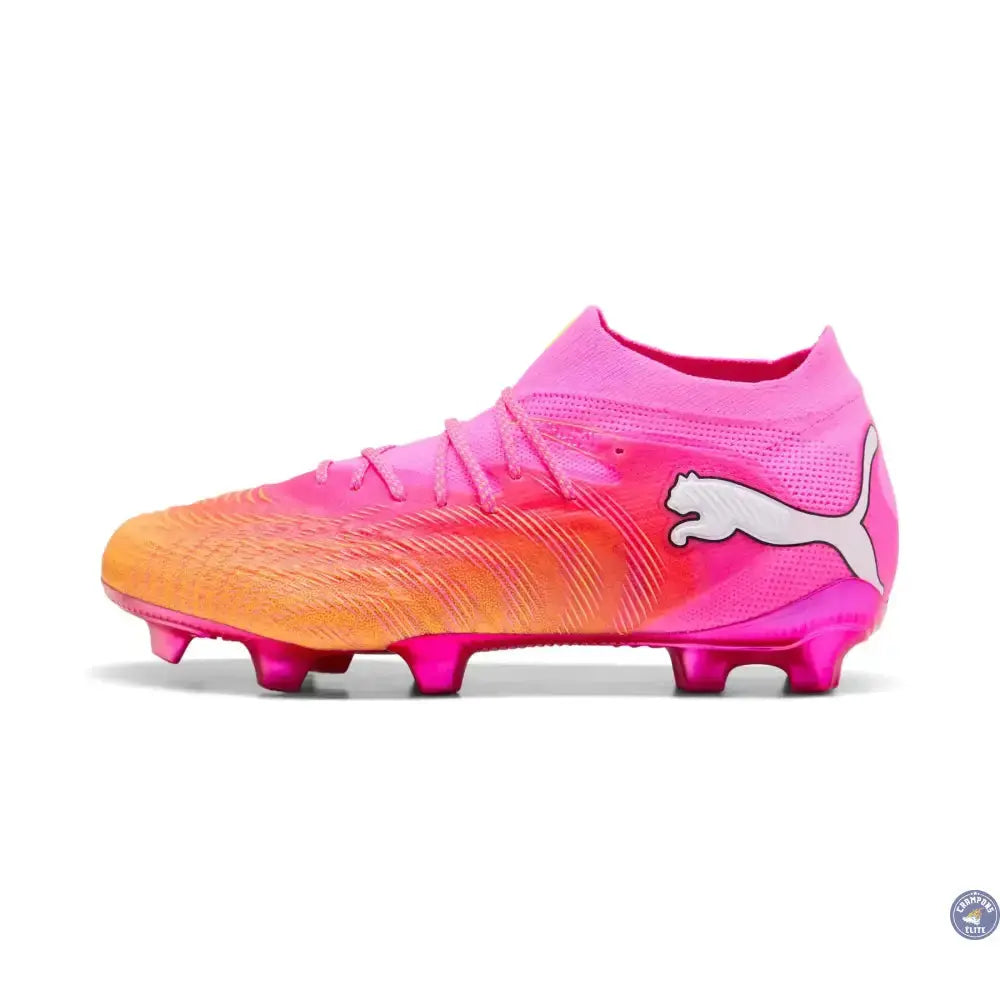 PUMA Future 9 Ultimate FG - Poison Pink/Orange/Bleu/Blanc - Crampons Elite