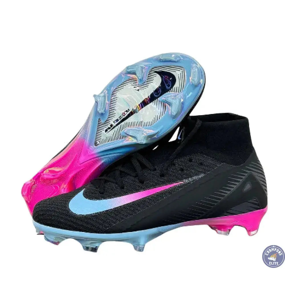 Image of Superfly 10 Nike by You FG - Noir/Bleu/Rose