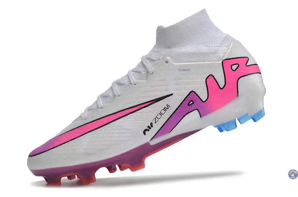 Superfly 9 Elite FG Blanc/Rose/Bleu