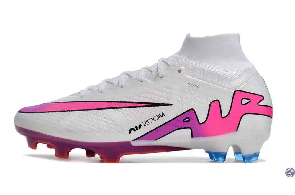 Superfly 9 Elite FG Blanc/Rose/Bleu