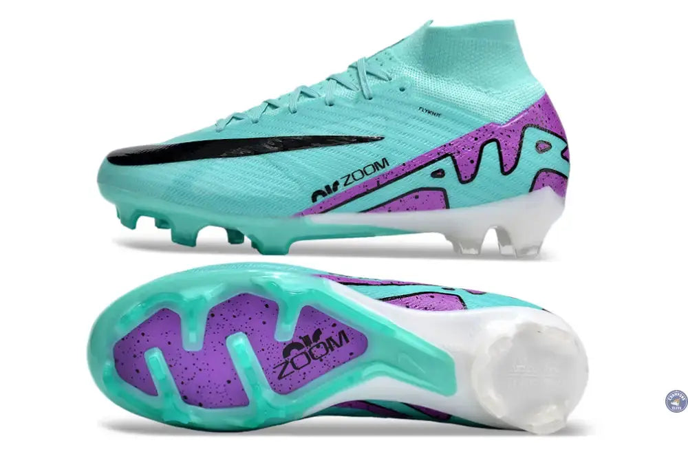 Superfly 9 Elite FG Peak Ready Bleu Turquoise Vert Violet