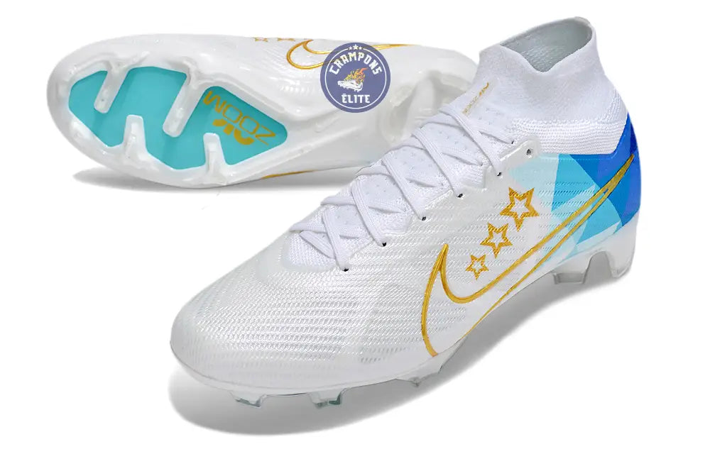Image of Superfly 9 Elite FG x Enzo Fernandez Blanc/Bleu/Or