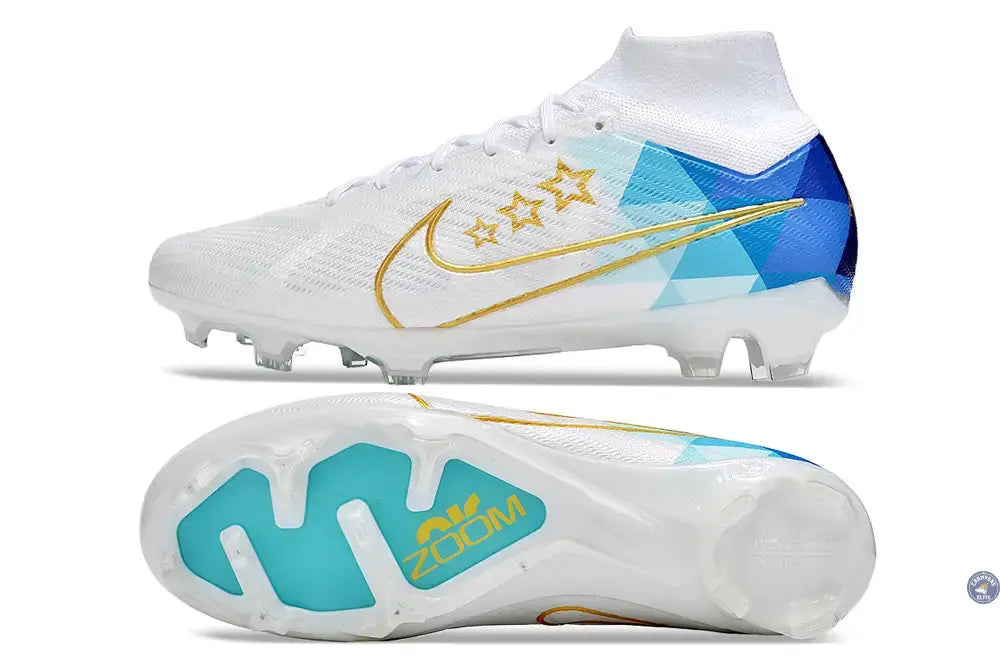 Superfly 9 Elite FG x Enzo Fernandez Blanc/Bleu/Or