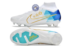 Image of Superfly 9 Elite FG x Enzo Fernandez Blanc/Bleu/Or