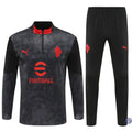 Survêtement d’entraînement demi-zip - AC Milan 2025/2026 - Gris/Noir/Rouge