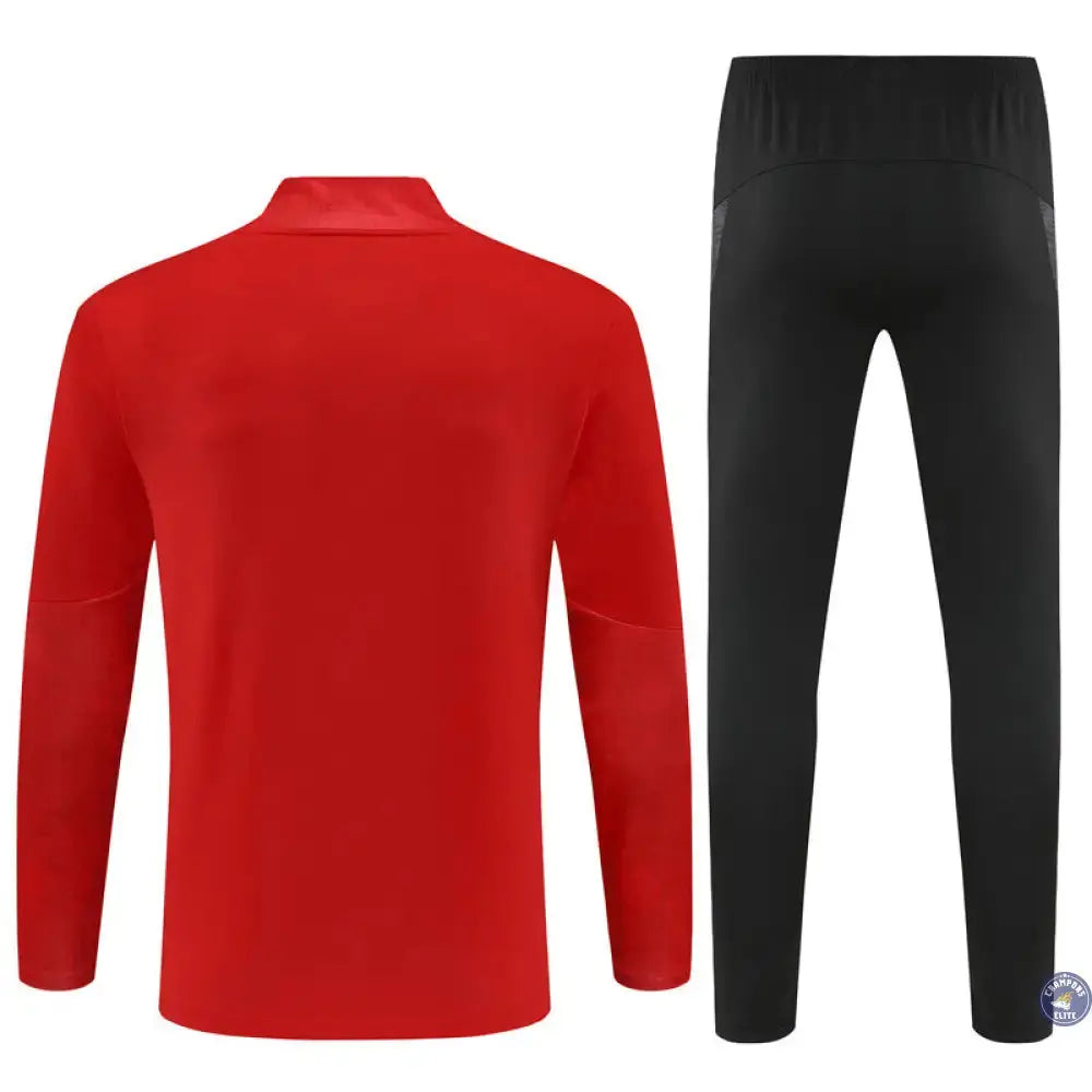 Survêtement d’entraînement demi-zip - AC Milan 2025/2026 - Rouge/Noir/Blanc