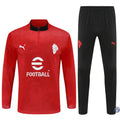Survêtement d’entraînement demi-zip - AC Milan 2025/2026 - Rouge/Noir/Blanc