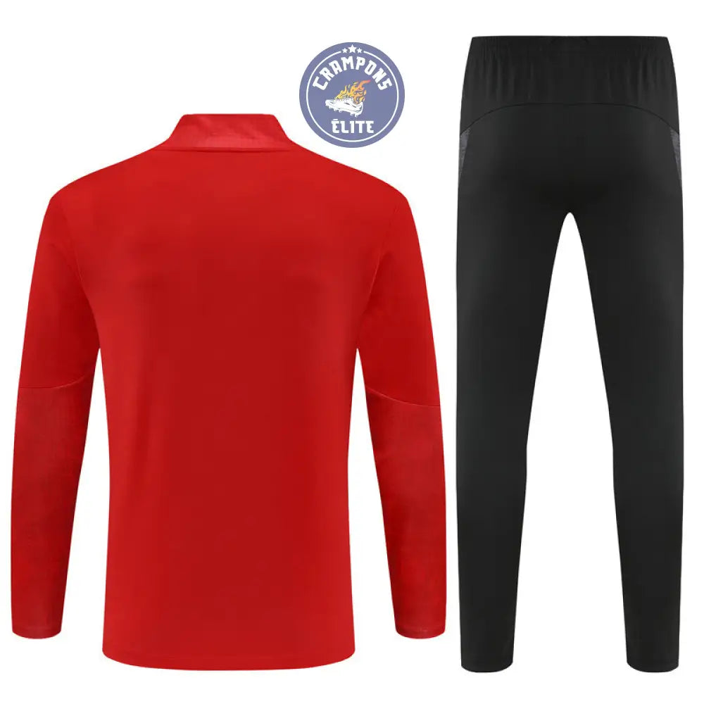 Survêtement d’entraînement demi-zip - AC Milan 2025/2026 - Rouge/Noir/Blanc