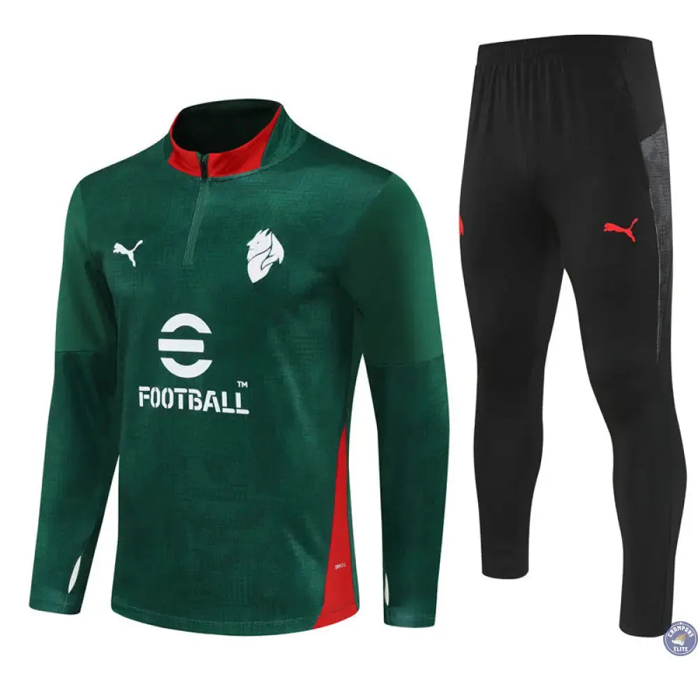 Survêtement d’entraînement demi-zip - AC Milan 2025/2026 - Vert/Noir/Rouge