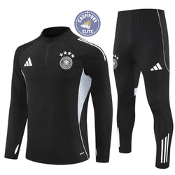 Image of Survêtement d’entraînement demi-zip - Allemagne 2025/2026 - Noir/Blanc