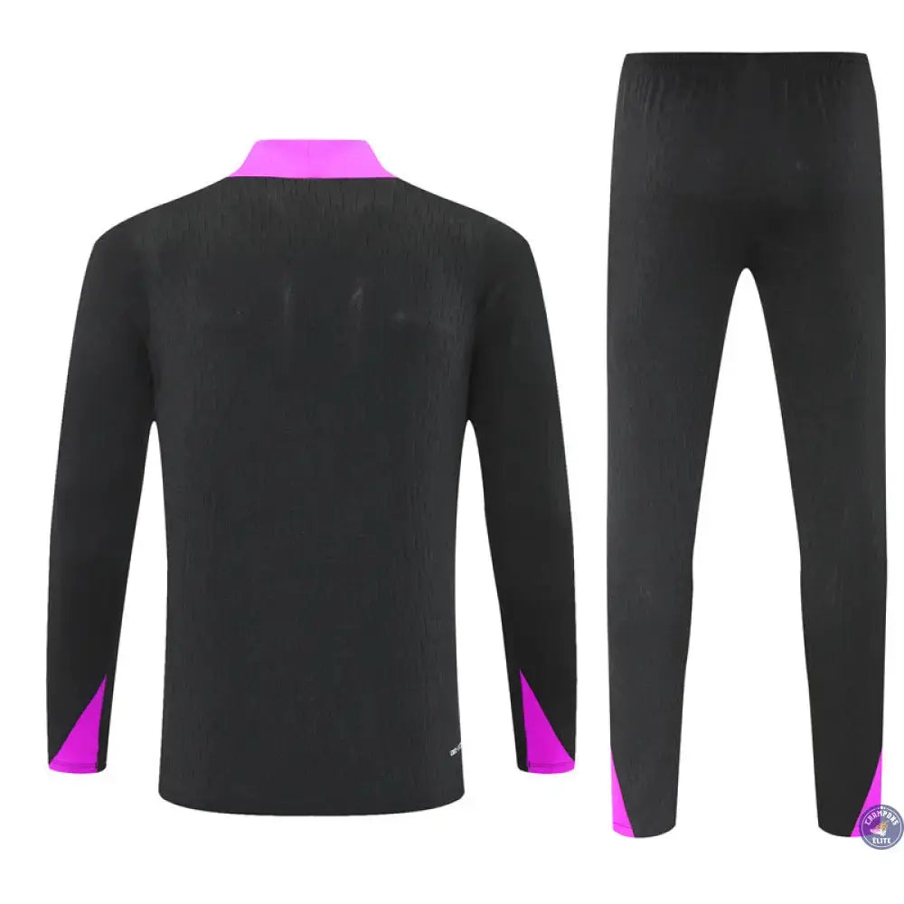 Image of Survêtement d’entraînement demi-zip - Angleterre 2025/2026 - Noir/Violet