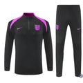 Survêtement d’entraînement demi-zip - Angleterre 2025/2026 - Noir/Violet