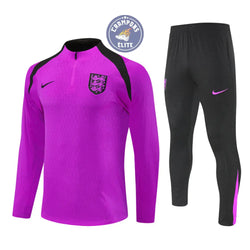 Image of Survêtement d’entraînement demi-zip - Angleterre 2025/2026 - Violet/Noir