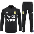 Survêtement d’entraînement demi-zip - Argentine 2025/2026 - Noir/Gris Bleuté/Blanc