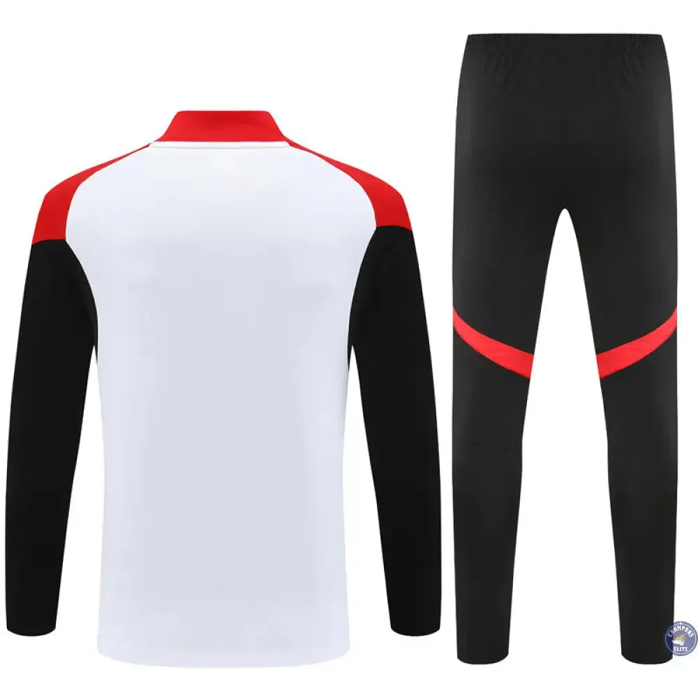 Survêtement d’entraînement demi-zip - Arsenal 2025/2026 - Blanc/Noir/Rouge