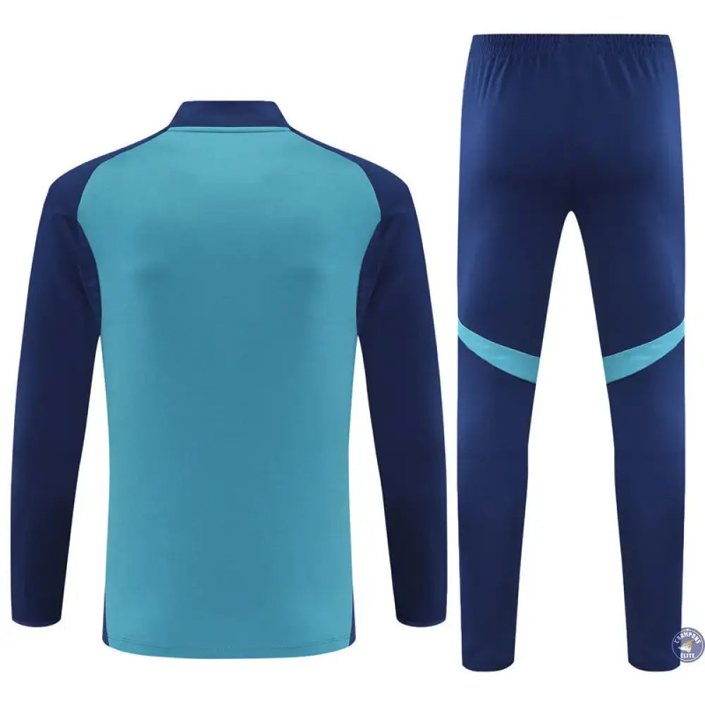Survêtement d’entraînement demi-zip - Arsenal 2025/2026 - Bleu Marine/Bleu Ciel/Blanc