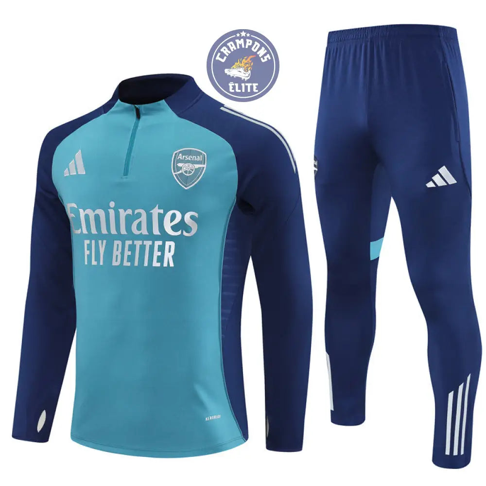 Image of Survêtement d’entraînement demi-zip - Arsenal 2025/2026 - Bleu Marine/Bleu Ciel/Blanc