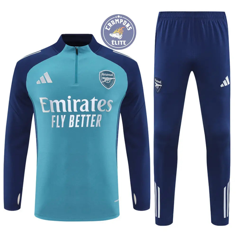 Image of Survêtement d’entraînement demi-zip - Arsenal 2025/2026 - Bleu Marine/Bleu Ciel/Blanc
