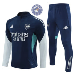 Image of Survêtement d’entraînement demi-zip - Arsenal 2025/2026 - Bleu/Bleu Turquoise/Gris