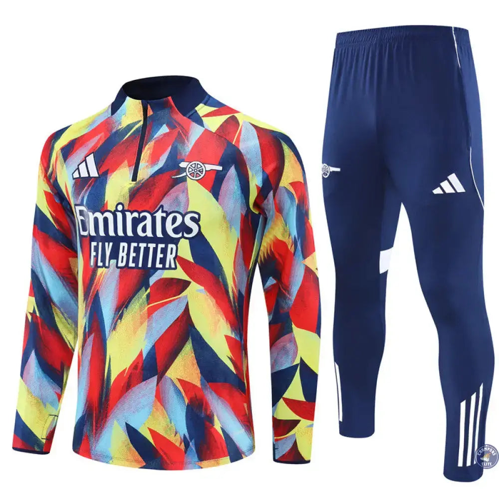Image of Survêtement d’entraînement demi-zip - Arsenal 2025/2026 - Bleu Marine/Multicolor