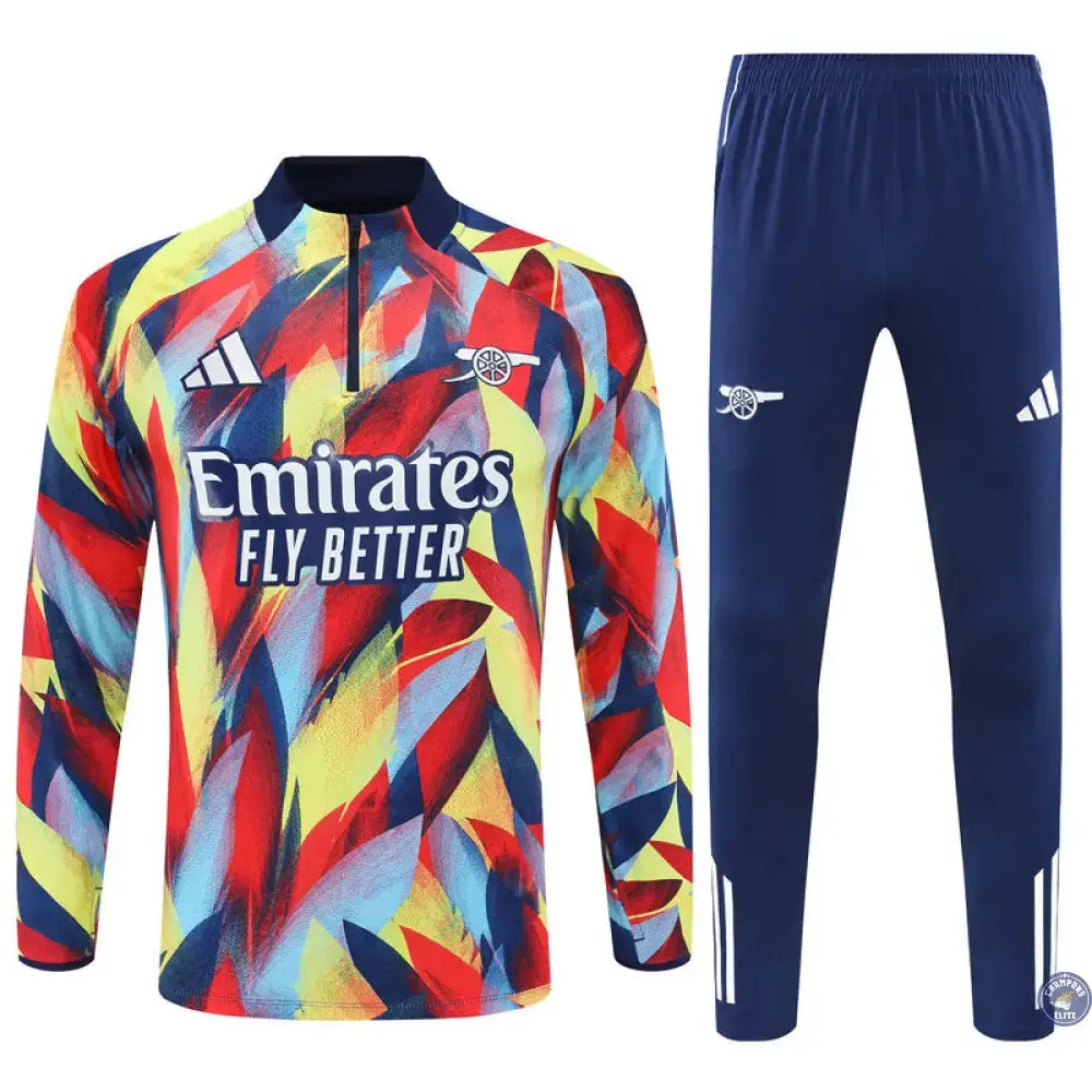 Image of Survêtement d’entraînement demi-zip - Arsenal 2025/2026 - Bleu Marine/Multicolor