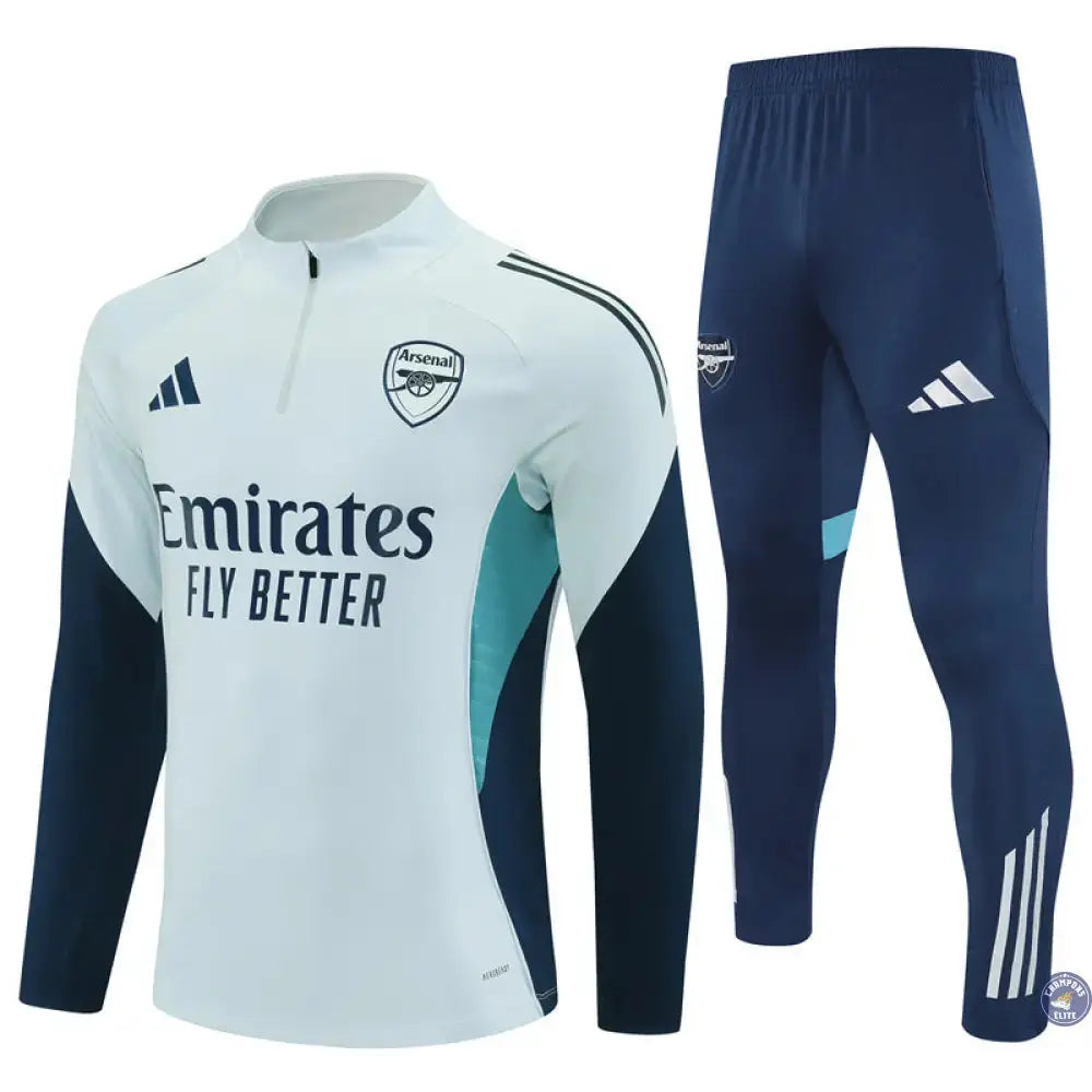 Image of Survêtement d’entraînement demi-zip - Arsenal 2025/2026 - Bleu Turquoise/Bleu/Bleu Ciel
