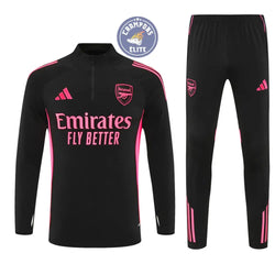 Image of Survêtement d’entraînement demi-zip - Arsenal 2025/2026 - Noir/Rose