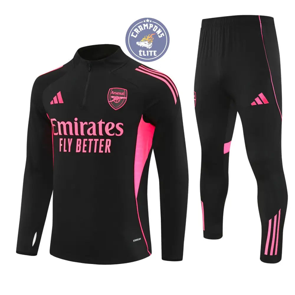 Image of Survêtement d’entraînement demi-zip - Arsenal 2025/2026 - Noir/Rose