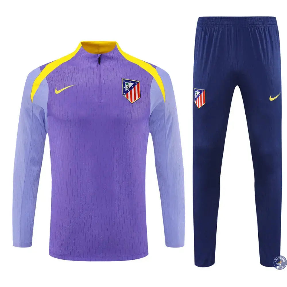 Survêtement d’entraînement demi-zip - Atlético Madrid 2025/2026 - Violet/Bleu Marine/Jaune