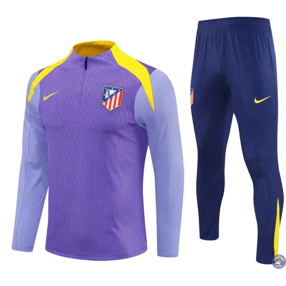 Survêtement d’entraînement demi-zip - Atlético Madrid 2025/2026 - Violet/Bleu Marine/Jaune