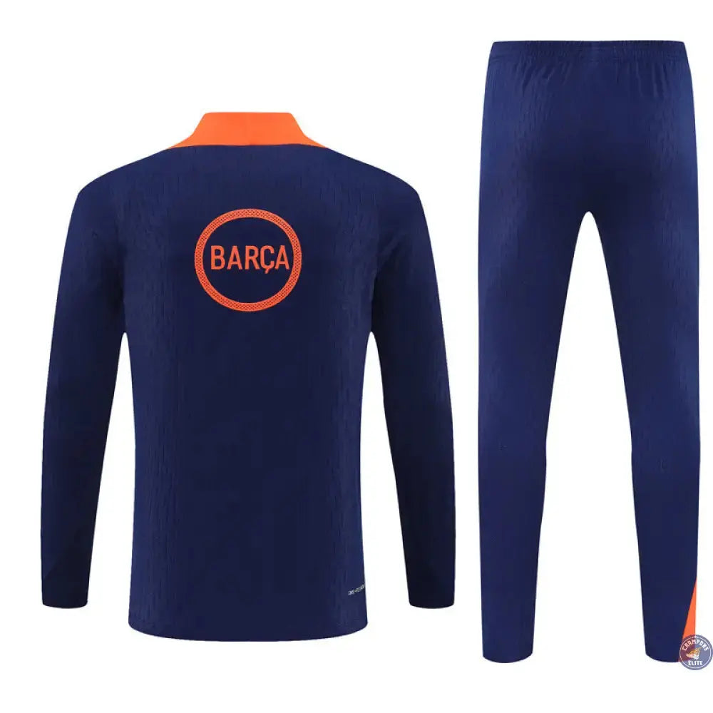 Survêtement d’entraînement demi-zip - Barcelone 2025/2026 - Bleu/Orange