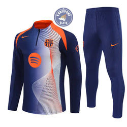 Image of Survêtement d’entraînement demi-zip - Barcelone 2025/2026 - Bleu/Orange