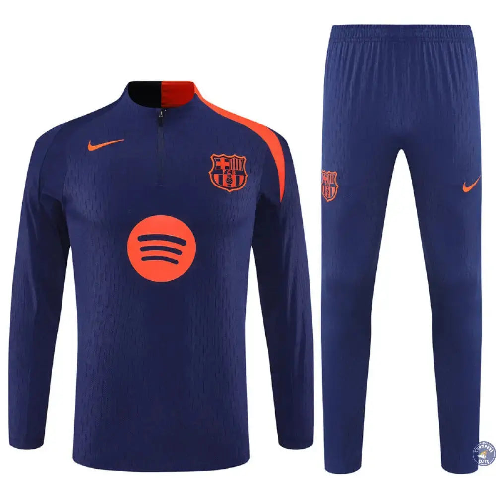 Survêtement d’entraînement demi-zip - Barcelone 2025/2026 - Bleu/Orange