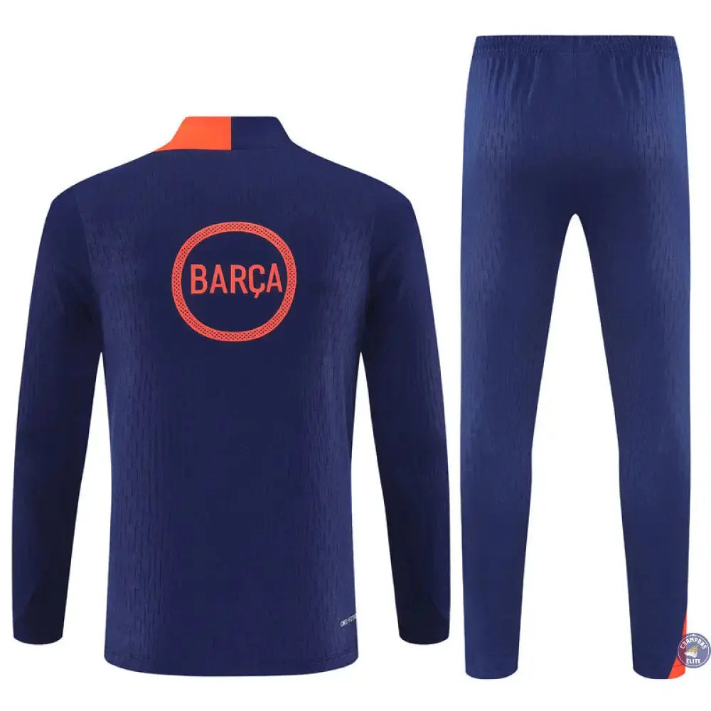 Image of Survêtement d’entraînement demi-zip - Barcelone 2025/2026 - Bleu/Orange