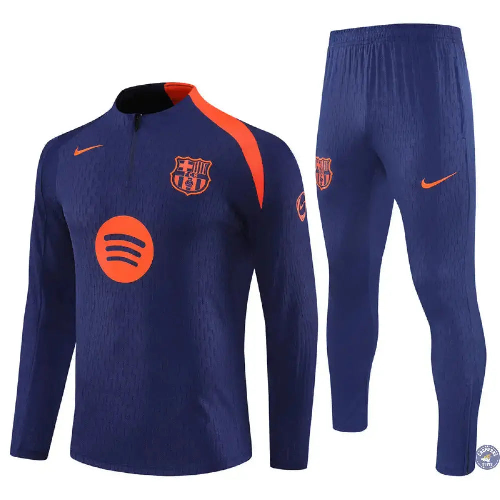 Image of Survêtement d’entraînement demi-zip - Barcelone 2025/2026 - Bleu/Orange