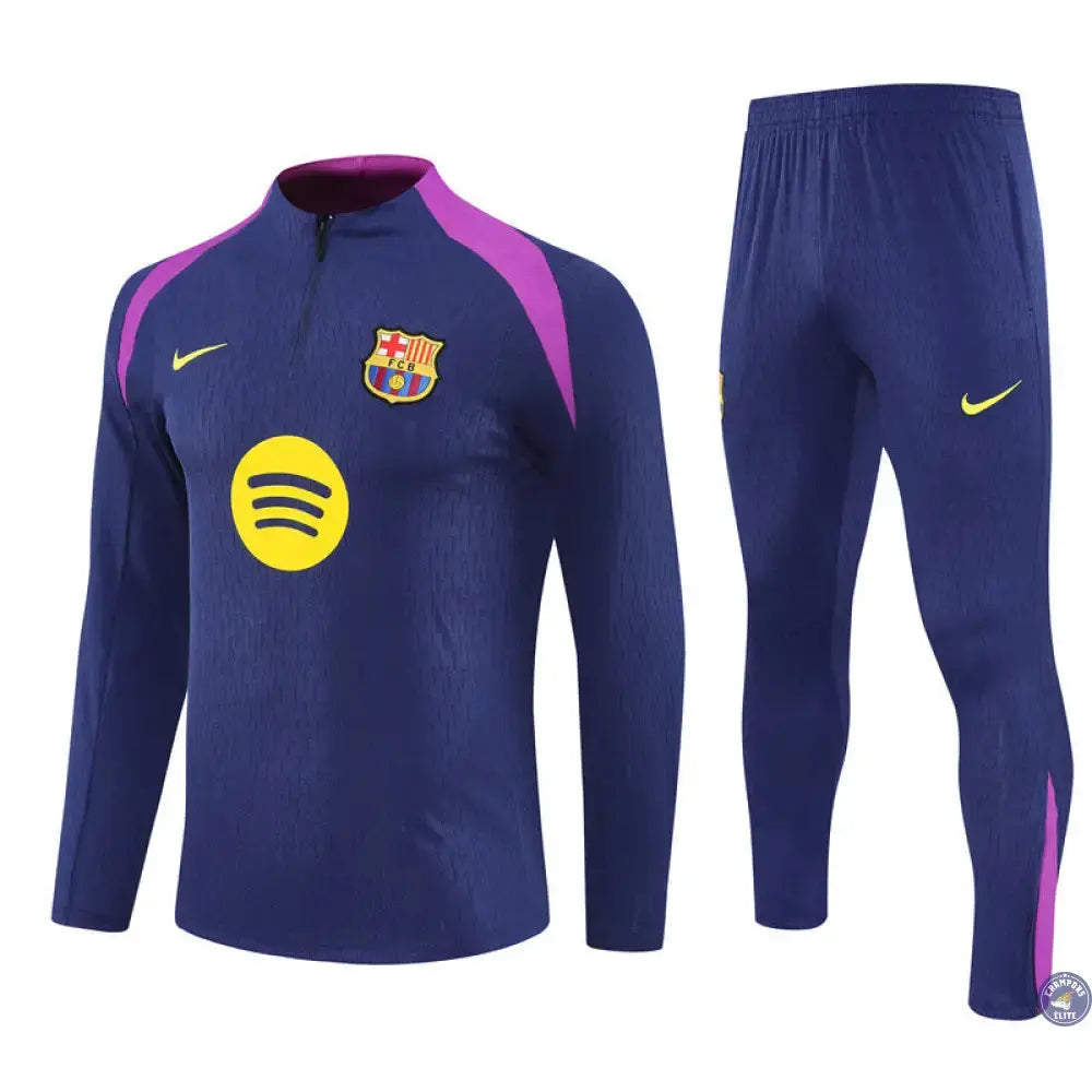Image of Survêtement d’entraînement demi-zip - Barcelone 2025/2026 - Bleu/Violet