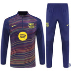 Survêtement d’entraînement demi-zip - Barcelone 2025/2026 - Camouflage Bleu marine à rayures jaunes