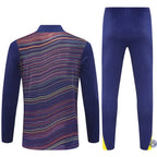 Survêtement d’entraînement demi-zip - Barcelone 2025/2026 - Camouflage Bleu marine à rayures jaunes