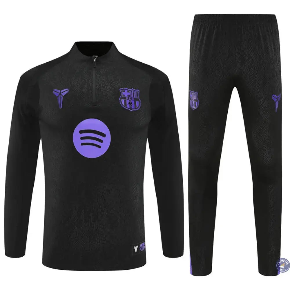 Image of Survêtement d’entraînement demi-zip - Barcelone 2025/2026 - Noir/Violet