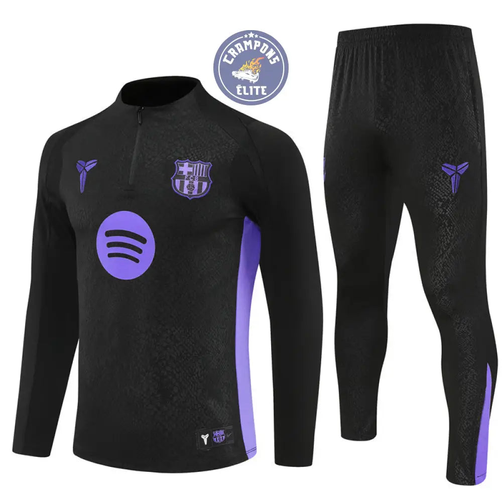 Image of Survêtement d’entraînement demi-zip - Barcelone 2025/2026 - Noir/Violet