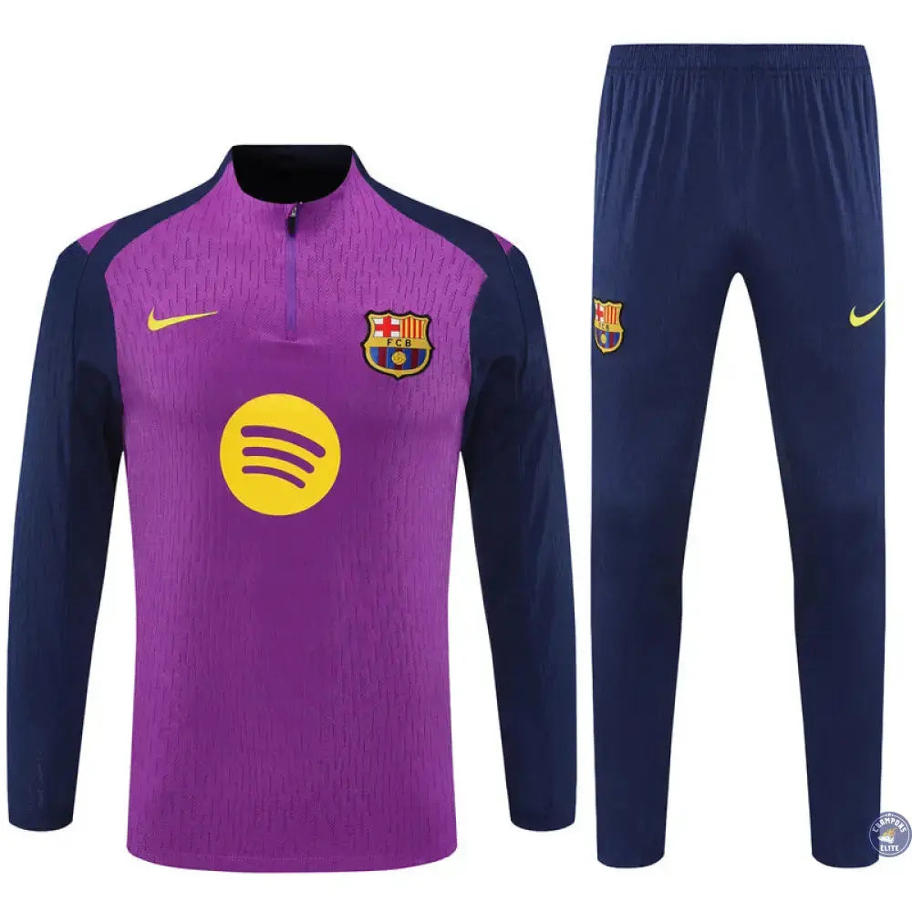 Image of Survêtement d’entraînement demi-zip - Barcelone 2025/2026 - Violet/Bleu