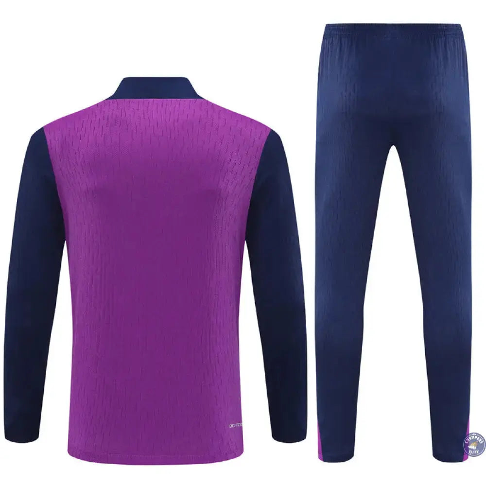 Image of Survêtement d’entraînement demi-zip - Barcelone 2025/2026 - Violet/Bleu