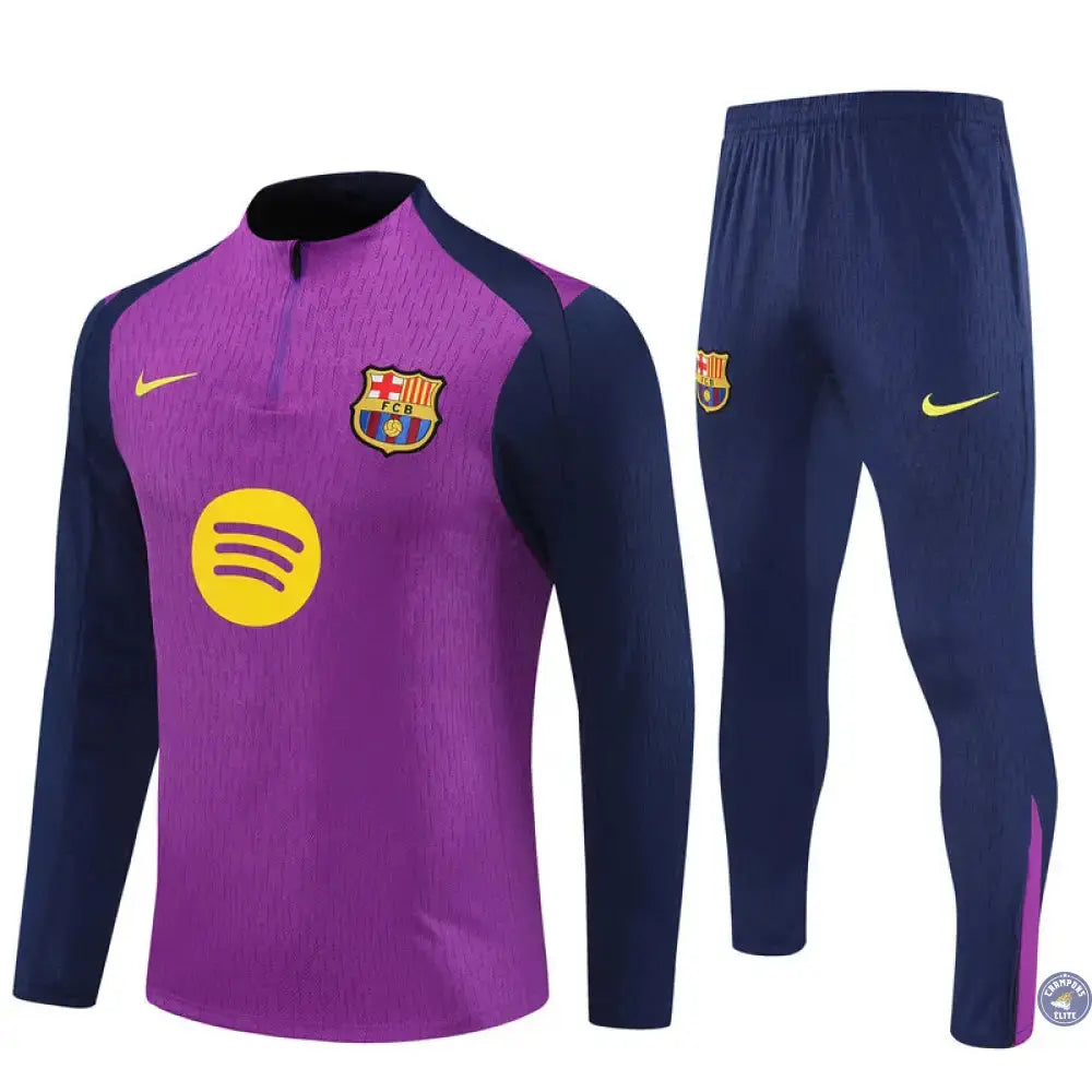 Image of Survêtement d’entraînement demi-zip - Barcelone 2025/2026 - Violet/Bleu