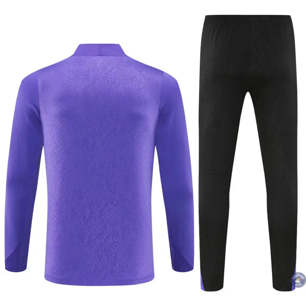 Survêtement d’entraînement demi-zip - Barcelone 2025/2026 - Violet/Noir
