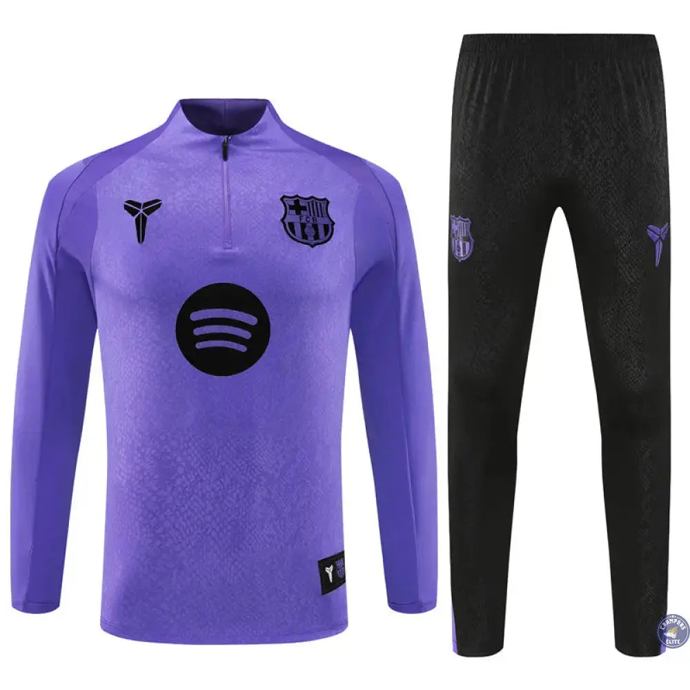 Survêtement d’entraînement demi-zip - Barcelone 2025/2026 - Violet/Noir
