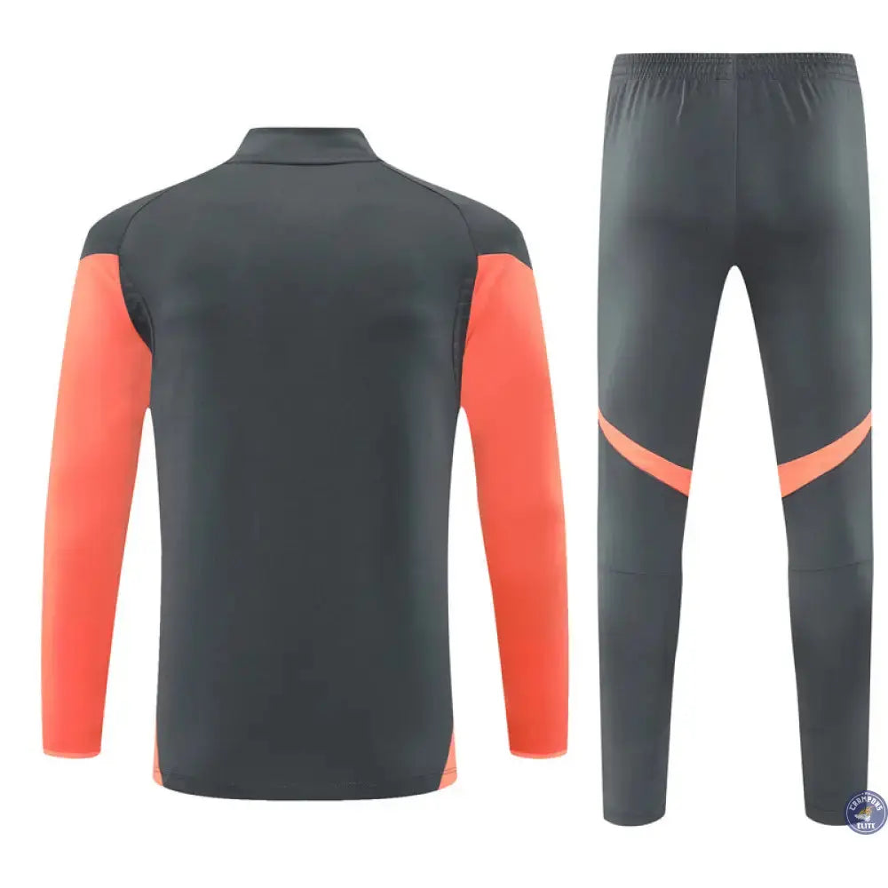 Survêtement d’entraînement demi-zip - Bayern Munich 2025/2026 - Gris/Orange