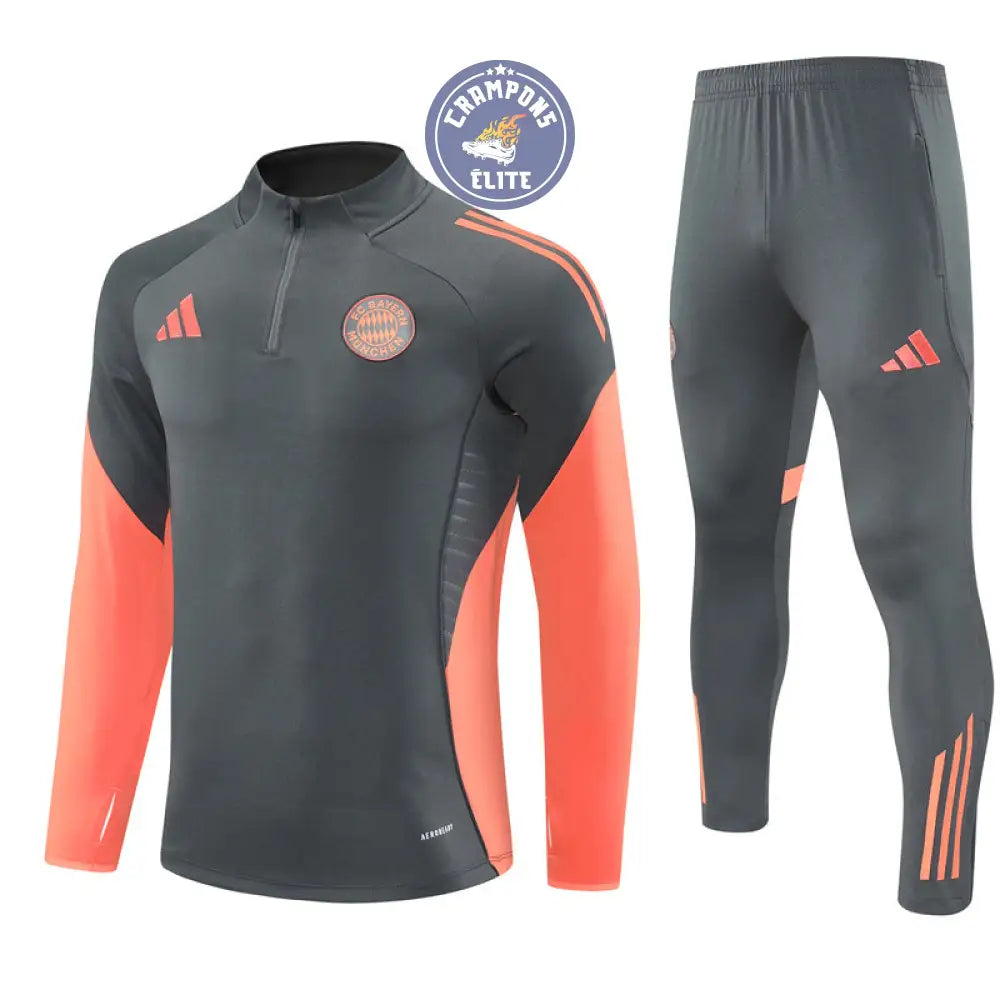 Image of Survêtement d’entraînement demi-zip - Bayern Munich 2025/2026 - Gris/Orange